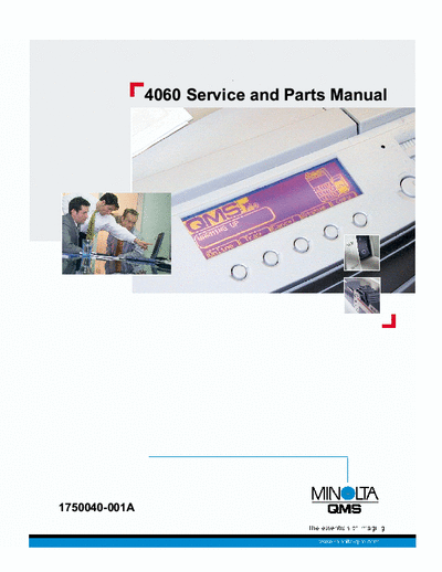 Konica Minolta QMS 4060 Konica Minolta QMS 4060 Print System Operation and Service Manual